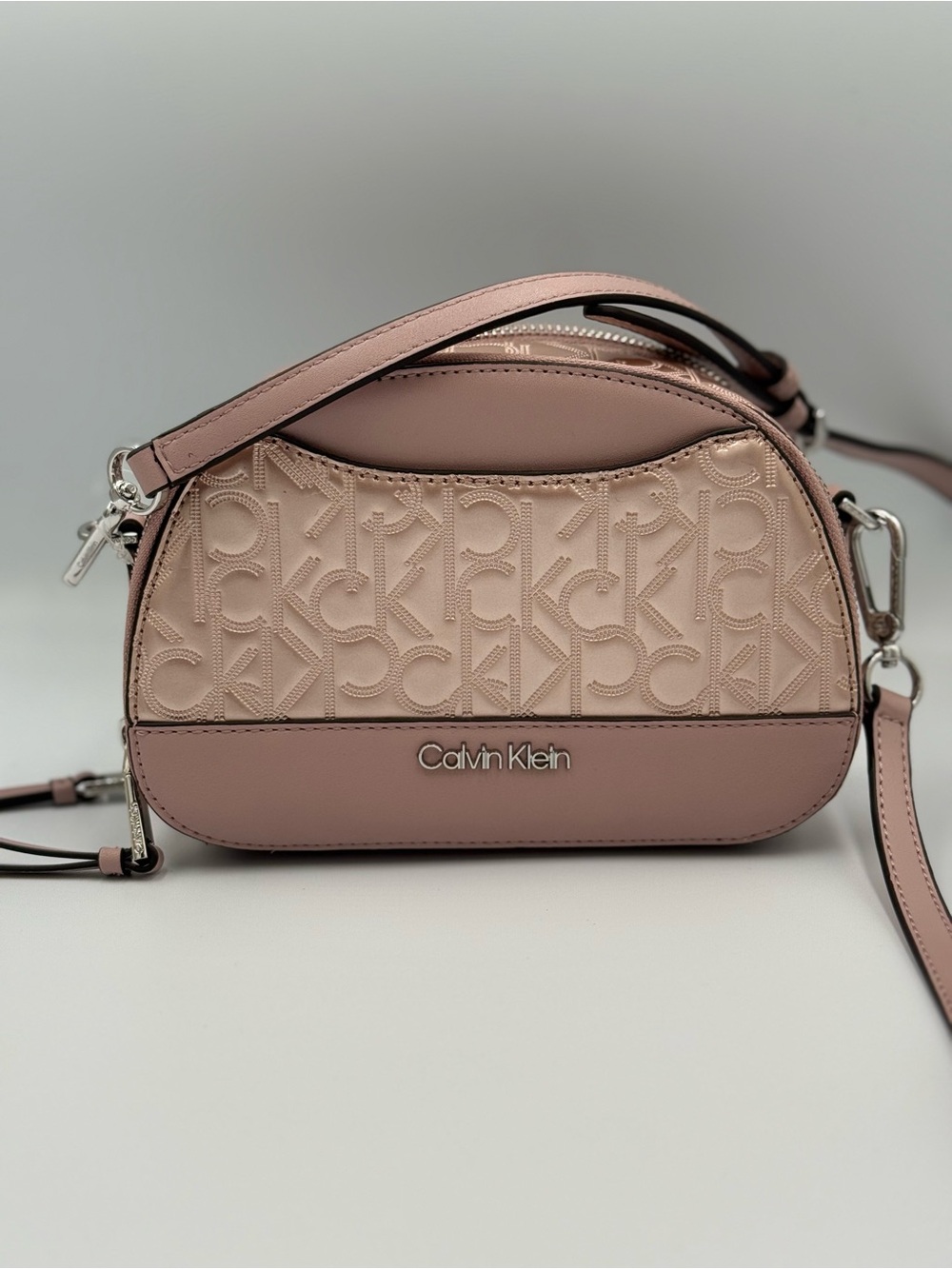 Calvin Klein Dusty Rose Monogram Crossbody Bag